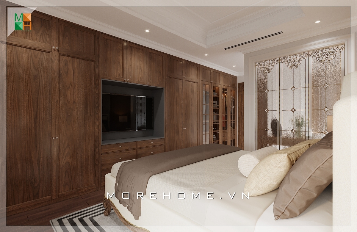 Thiết kế tủ quần áo gỗ óc chó